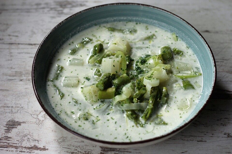 Spargelsuppe Grün/Weiß