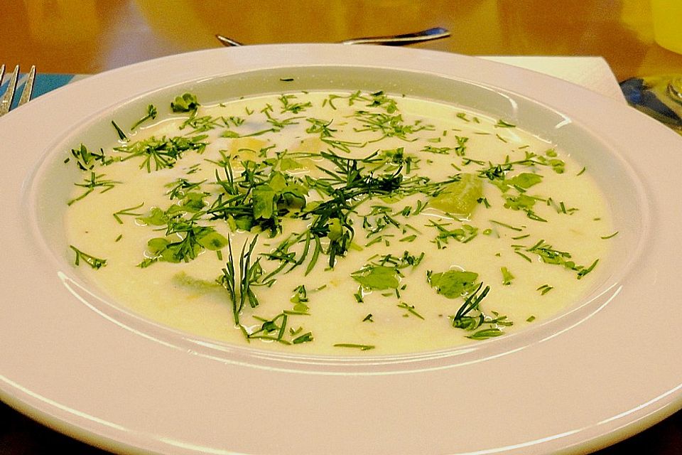 Spargelsuppe Grün/Weiß