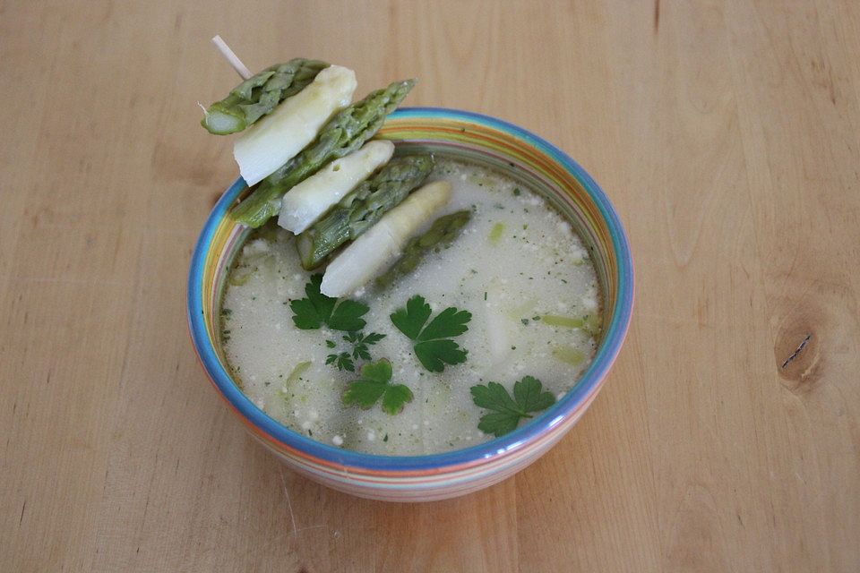 Spargelsuppe Grün/Weiß