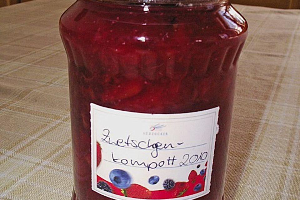 Zwetschgenkompott mit Ingwer Zwetschgenkompott mit Ingwer