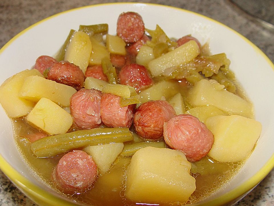 Kartoffel - Bohnen - Eintopf mit Cabanossi von Maxiwölkchen | Chefkoch