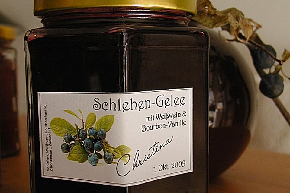 Schlehen-Gelee mit Weißwein & Vanille