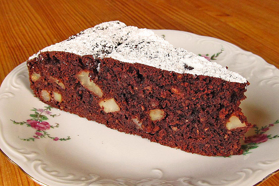 Schwarzer Birnenkuchen