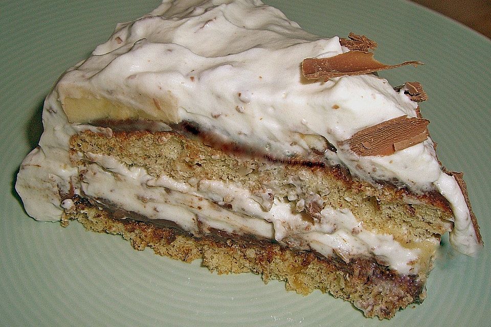 Kleine Bananen - Nuss - Torte