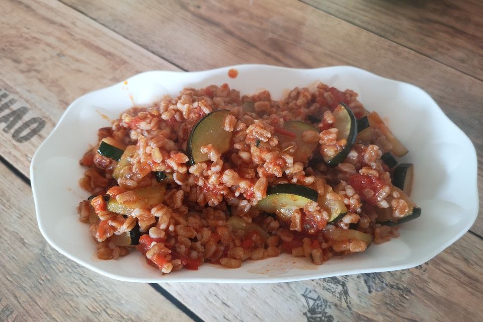 Dinkel-Zucchini-Pfanne