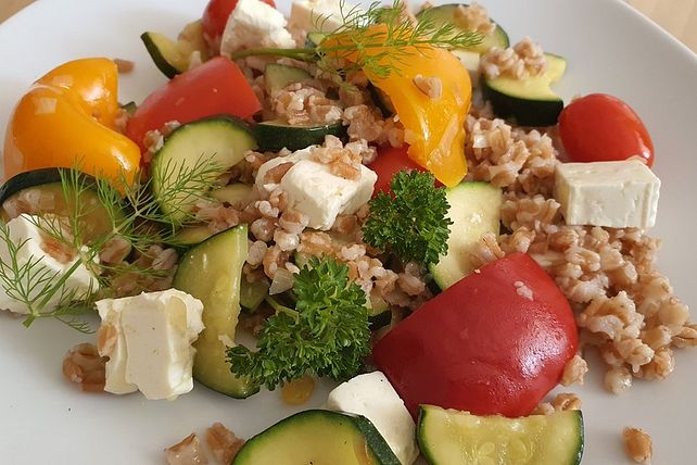 Dinkel-Zucchini-Pfanne von isardone| Chefkoch