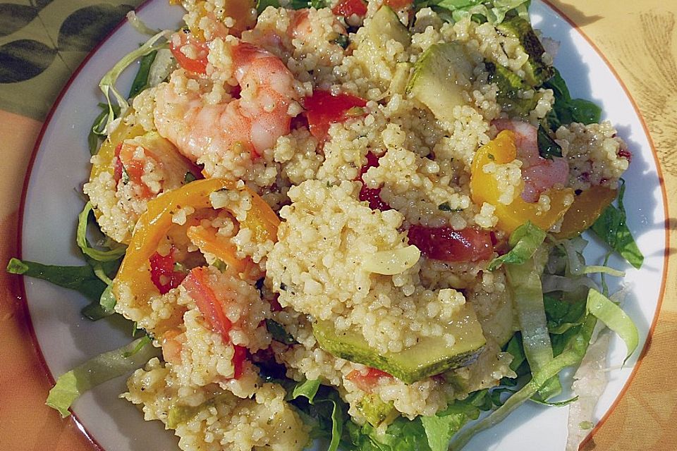 Zitronencouscous mit Grillgemüse