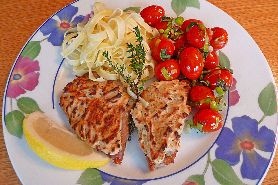 Thunfisch Steak mit Thymian - Zitronen - Kruste