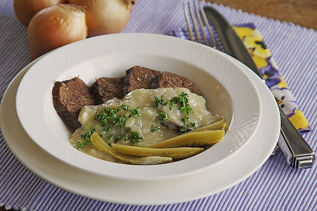 Rindfleisch mit Zwiebelsoße Westfälische Art von missalfonsine| Chefkoch