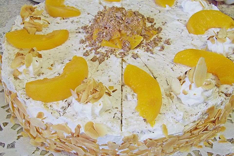 Sahne - Pfirsich - Torte