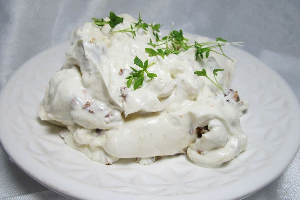 Frischkäse - Knoblauch - Dip mit getrockneten Tomaten