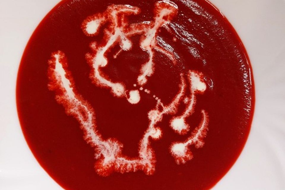 Rote Bete Suppe mit Meerrettich