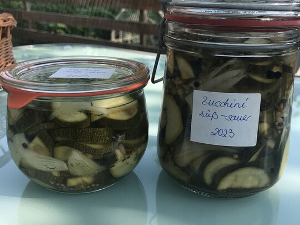 Süß - sauer eingelegte Zucchini von mase56| Chefkoch