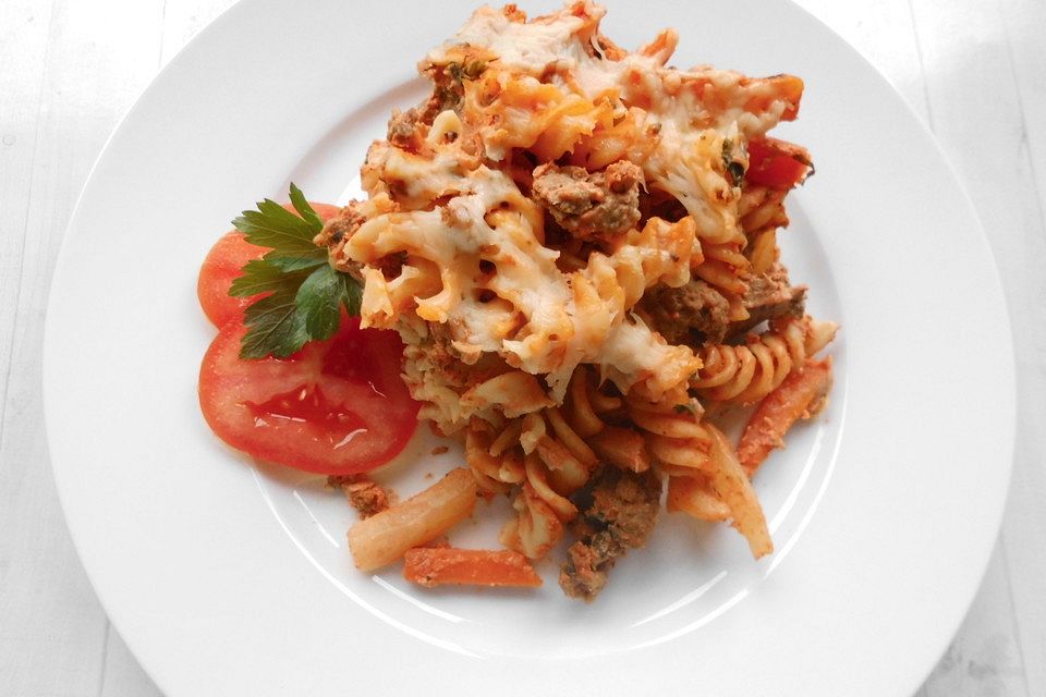 Nudelauflauf Bolognese