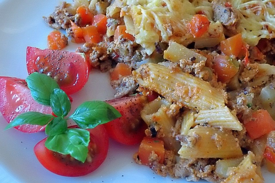 Nudelauflauf Bolognese