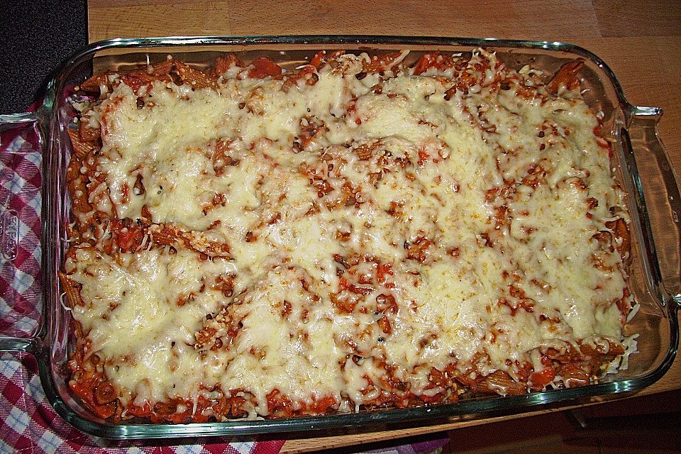 Nudelauflauf Bolognese