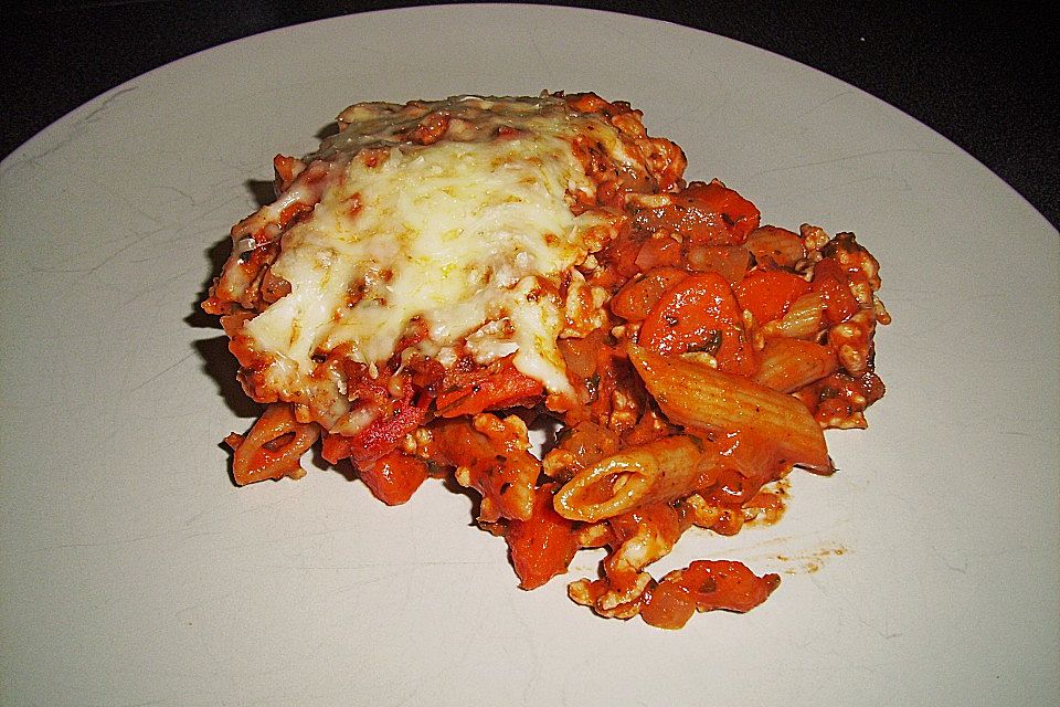 Nudelauflauf Bolognese