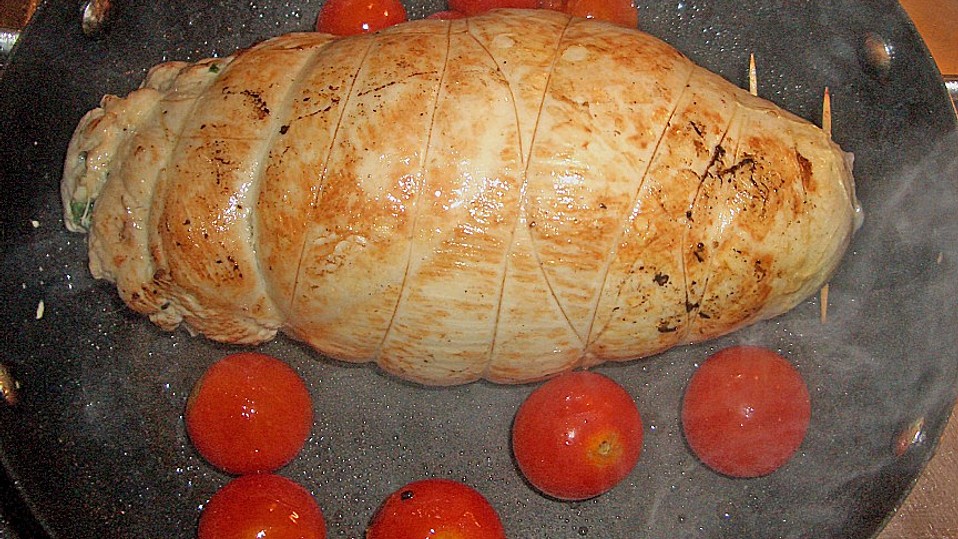 Gefüllter Putenrollbraten mit Spinat, Mozzarella und Tomaten von Torte80 Gefüllter Putenrollbraten mit Spinat, Mozzarella und Tomaten von Torte80