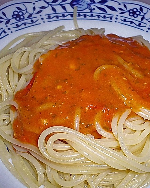 Spaghetti mit Blauschimmelkäse
