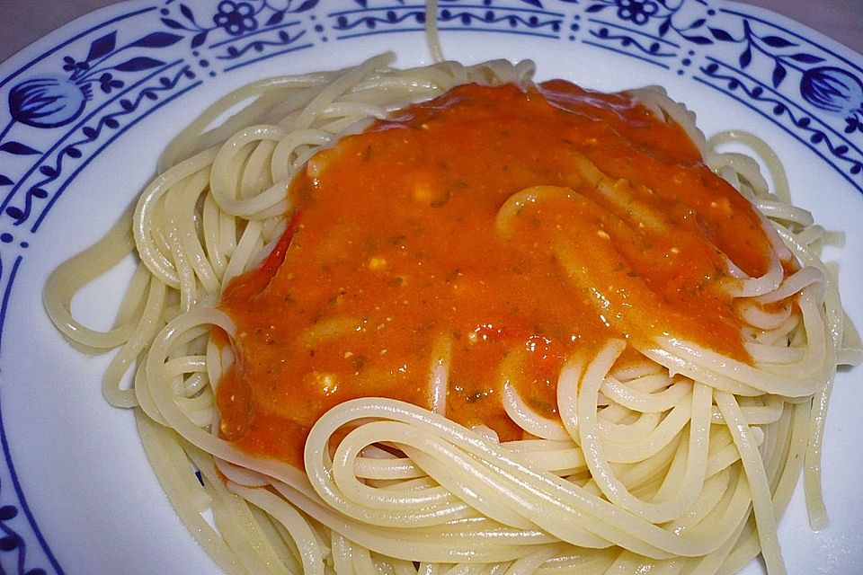 Spaghetti mit Blauschimmelkäse