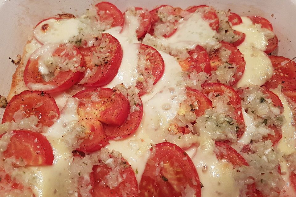 Tomaten - Brot - Mozzarella - Auflauf