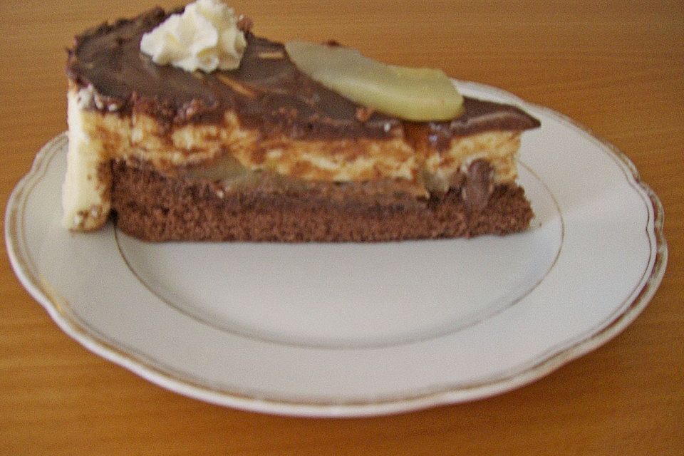 Birne Helene - Torte mit Schokoguss