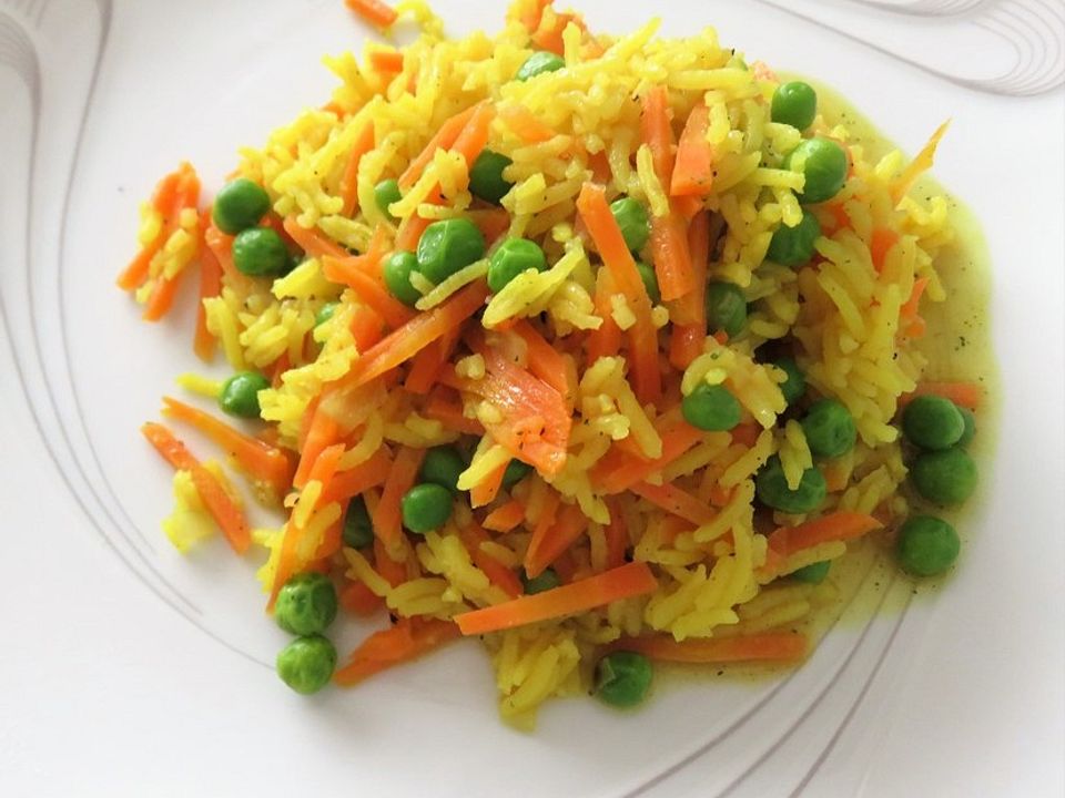 Curry-Reispfanne mit Erbsen und Möhren von 2Küchenfeen| Chefkoch