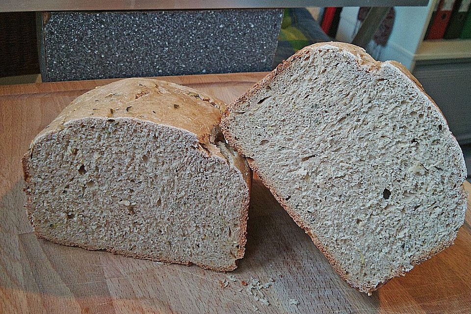 Zucchini Brot für den Brotbackautomat