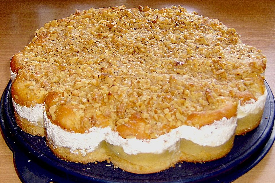 Walnuss - Honig - Butterkuchen mit Äpfeln