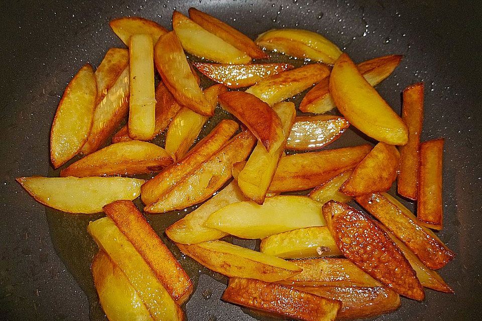 Farmhouse Potatoes oder amerikanische Pommes Frites