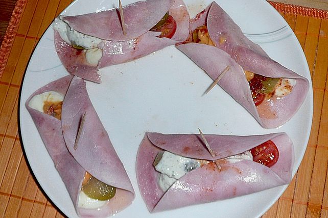 Kochschinkenröllchen mit Mozzarellafüllung von camouflage165| Chefkoch