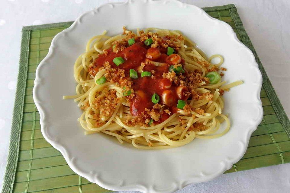 Spaghetti mit Tomatensoße