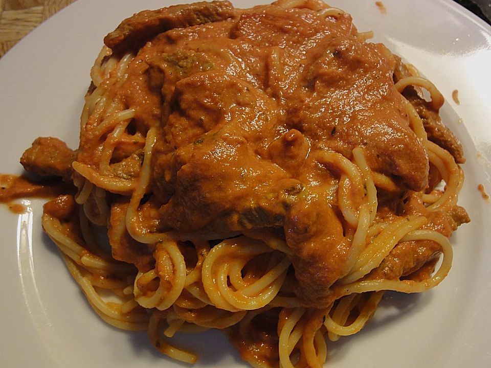 Schnelle Spaghetti mit Rouladenstückchen von Danny-05| Chefkoch