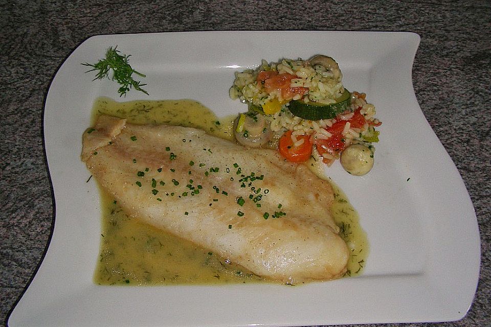 Buttersauce für gebratenen Fisch