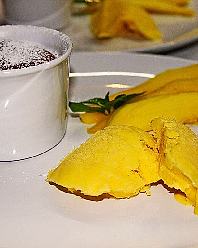 Mango-Crème fraîche-Eis