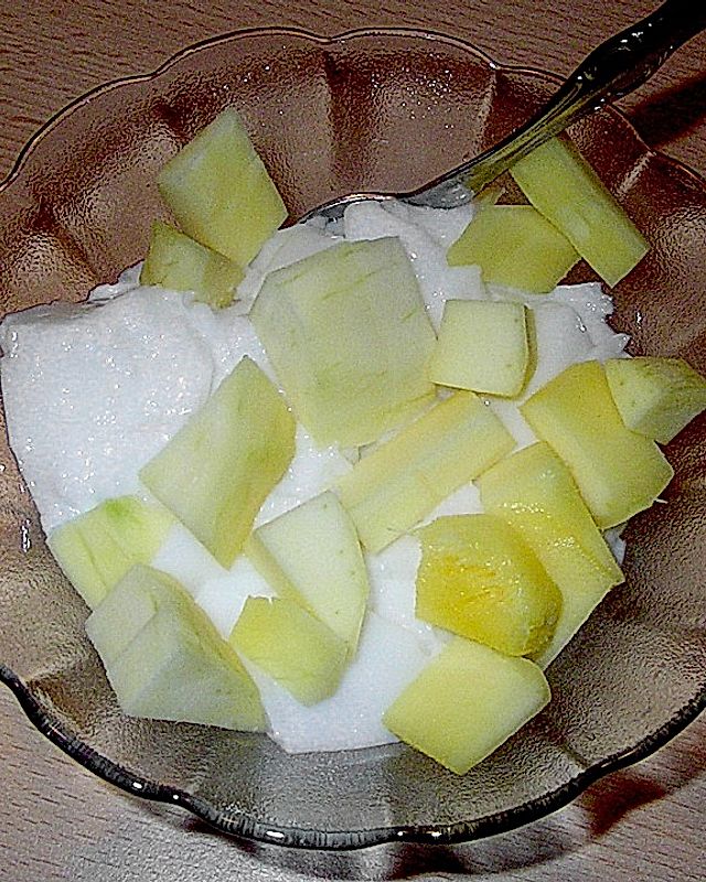 Milchgelatine mit Mango