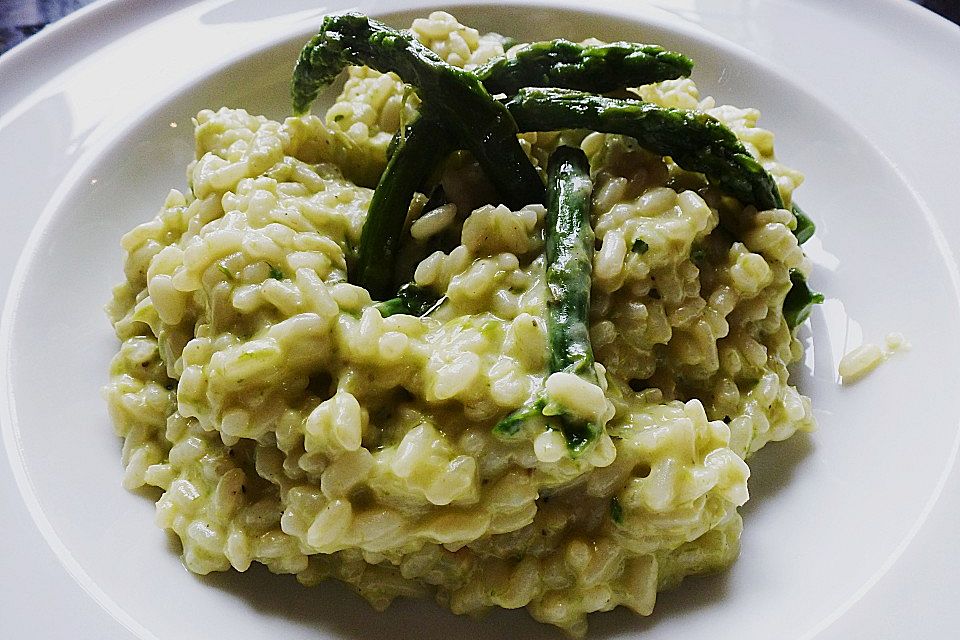 Spargelrisotto mit Bündnerfleisch