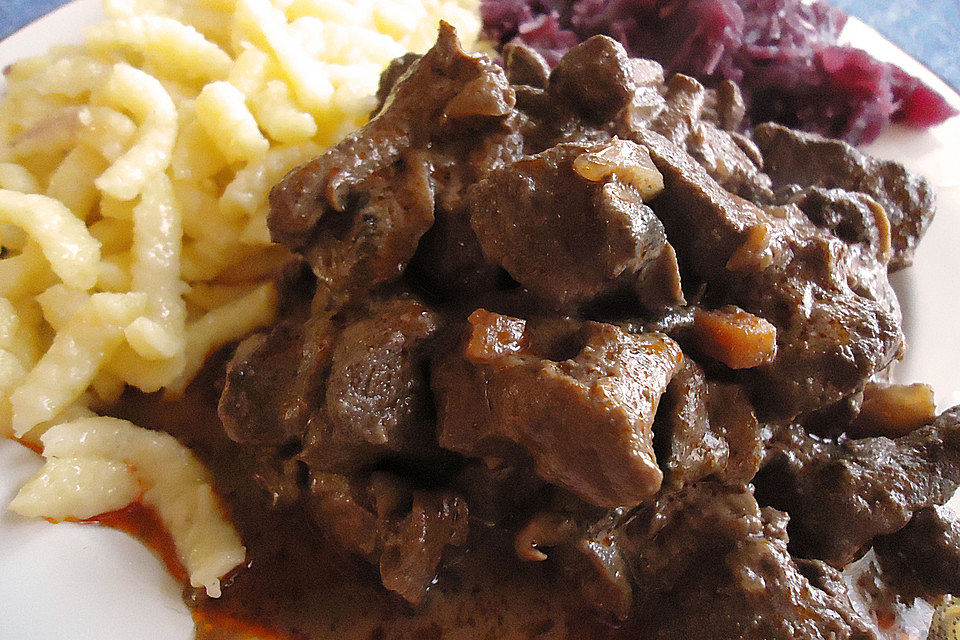 Hirschgulasch