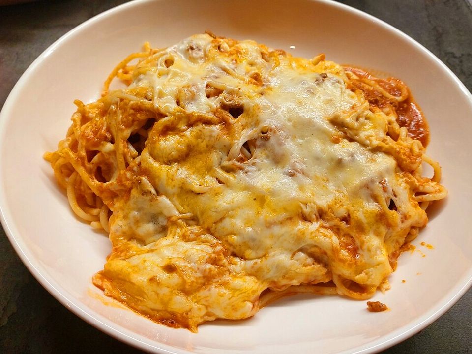 Überbackener Spaghettiauflauf von elthere| Chefkoch