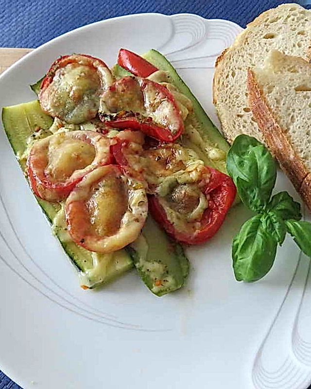 Zucchini - Tomaten - Gratin