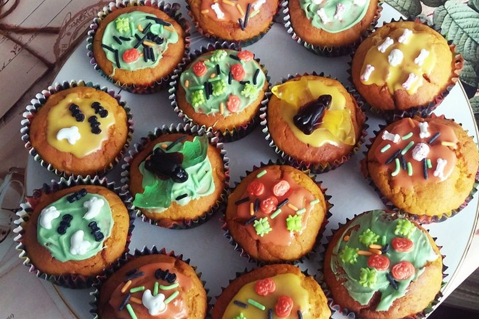 Kürbismuffins zu Halloween