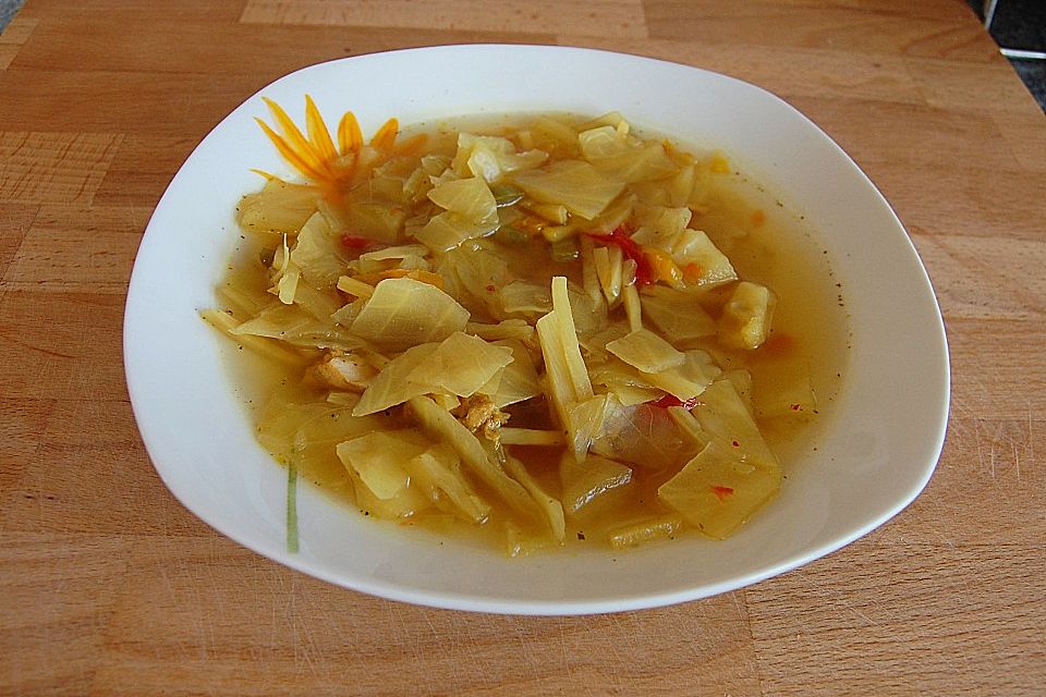 Scharfe Kohlsuppe