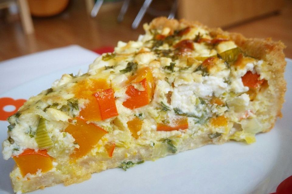 Kürbis-Lauch-Quiche