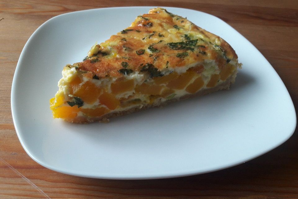 Kürbis-Lauch-Quiche