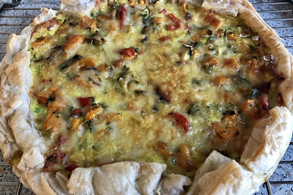 Kürbis-Lauch-Quiche