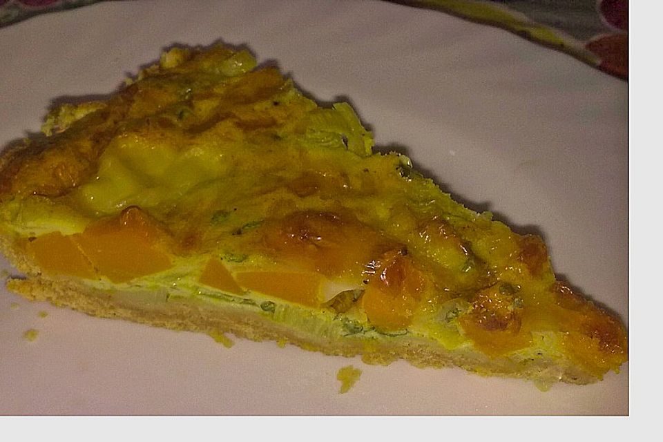 Kürbis-Lauch-Quiche