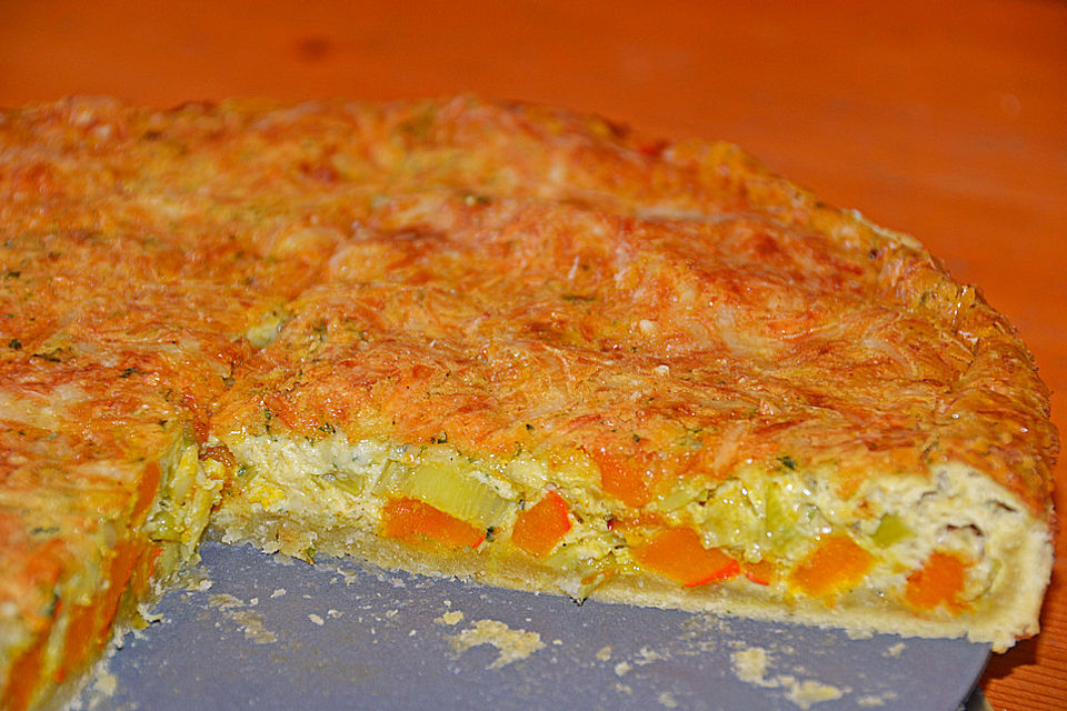 Kürbis-Lauch-Quiche