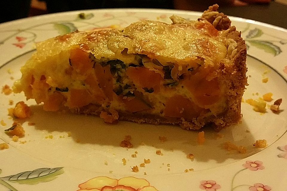 Kürbis-Lauch-Quiche