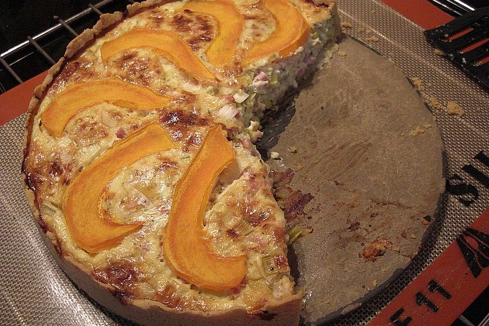 Kürbis-Lauch-Quiche