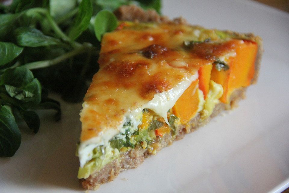 Kürbis-Lauch-Quiche